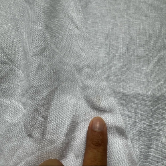 BRYN WALKER Artist Oversized Linen Top White XS Long Sleeves Blouse Button USA - Picture 6 of 8